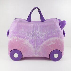 Trunki Kids' Ride On Suitcase Swirl Tie Dye Purple Pink Travel Case Luggage